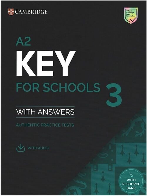 Cambridge A2 KEY for Schools 3 Students Book with answers with Audio with Resource Bank Cambridge Yayınları