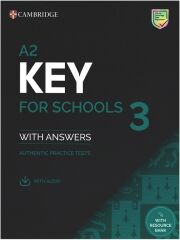 Cambridge A2 KEY for Schools 3 Students Book with answers with Audio with Resource Bank Cambridge Yayınları