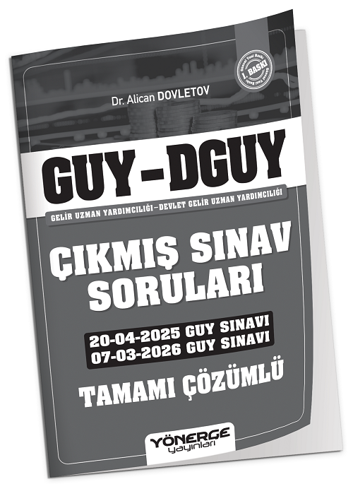 Yönerge 2027 GUY DGUY Gelir Uzman Yardımcılığı 2025-2026 Çıkmış Sınav Soruları - Alican Dovletov Yönerge Yayınları