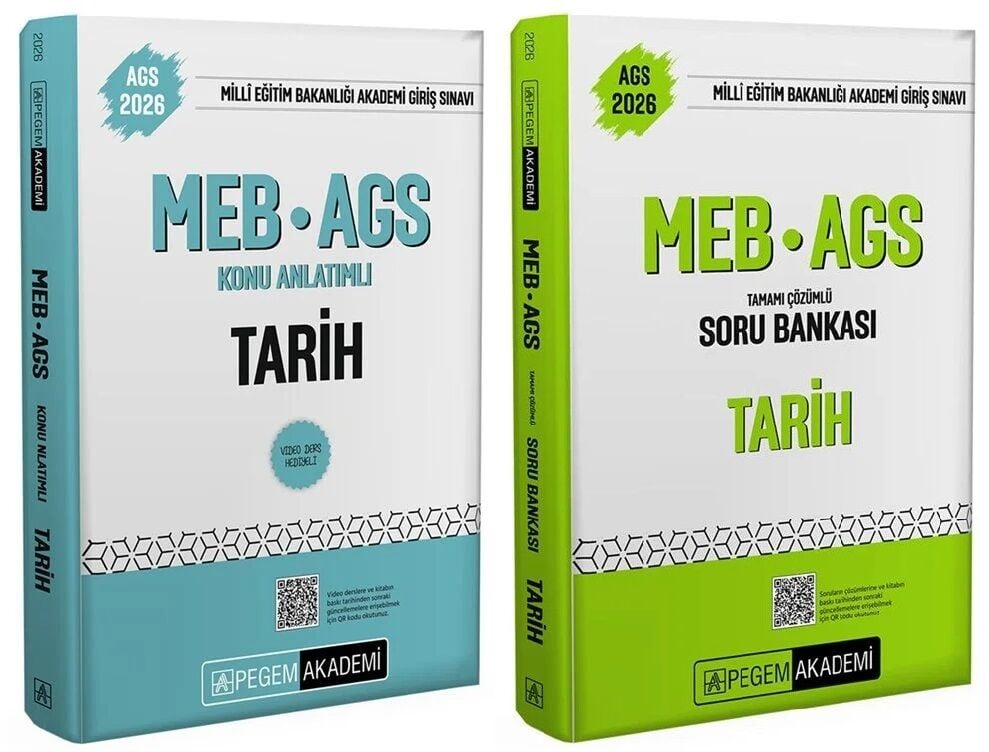 Pegem 2026 MEB-AGS Tarih Konu Anlatımlı + Soru Bankası 2 li Set Pegem Akademi Yayınları