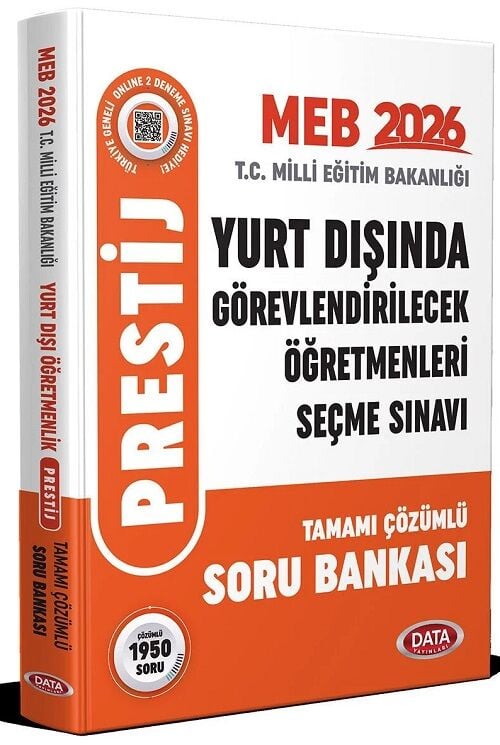 Data 2026 MEB Yurt Dışında Görevlendirilecek Öğretmenleri Seçme Sınavı PRESTİJ Soru Bankası Çözümlü Data Yayınları