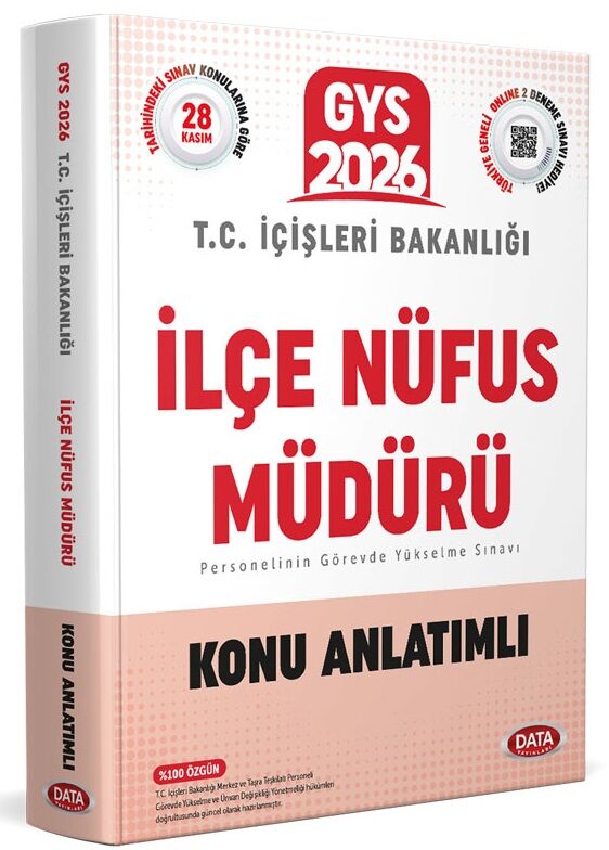 Data 2026 GYS İçişleri Bakanlığı İlçe Nüfus Müdürü Konu Anlatımlı Hazırlık Kitabı Görevde Yükselme Data Yayınları