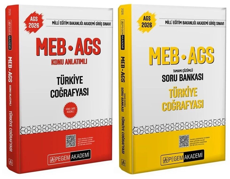 Pegem 2026 MEB-AGS Türkiye Coğrafyası Konu Anlatımlı + Soru Bankası 2 li Set Pegem Akademi Yayınları
