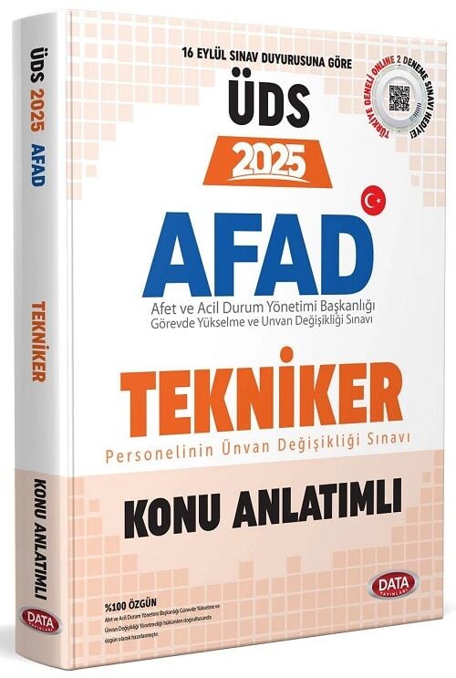 Data 2025 GYS ÜDS AFAD Tekniker Konu Anlatımlı Görevde Yükselme Ünvan Değişikliği Data Yayınları