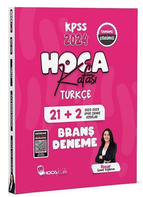 SÜPER FİYAT - Hoca Kafası 2024 KPSS Türkçe 21+2 Deneme Video Çözümlü - Öznur Saat Yıldırım Hoca Kafası Yayınları