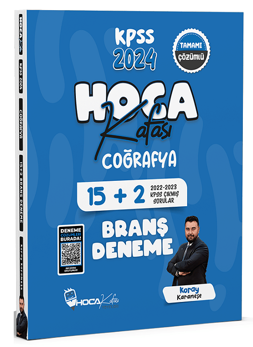 SÜPER FİYAT - Hoca Kafası 2024 KPSS Coğrafya 15+2 Deneme Çözümlü - Koray Karameşe Kafası Yayınları