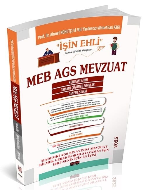 Savaş 2025 MEB-AGS Mevzuat İşin Ehli Konu Anlatımlı Soru Bankası - Ahmet Nohutçu Savaş Yayınları