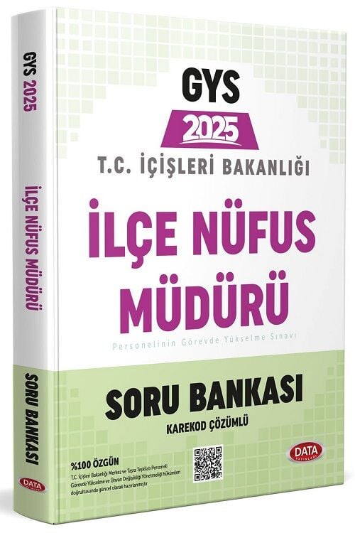 Data 2025 GYS İçişleri Bakanlığı İlçe Nüfus Müdürü Soru Bankası Görevde Yükselme Data Yayınları