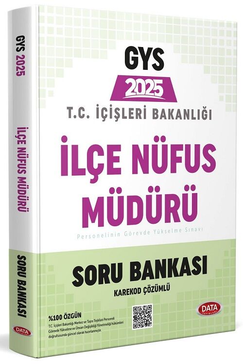 SÜPER FİYAT - Data 2025 GYS İçişleri Bakanlığı İlçe Nüfus Müdürü Soru Bankası Görevde Yükselme Data Yayınları