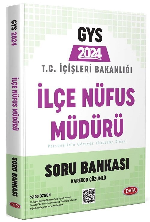 Data 2024 GYS İçişleri Bakanlığı İlçe Nüfus Müdürü Soru Bankası Görevde Yükselme Data Yayınları