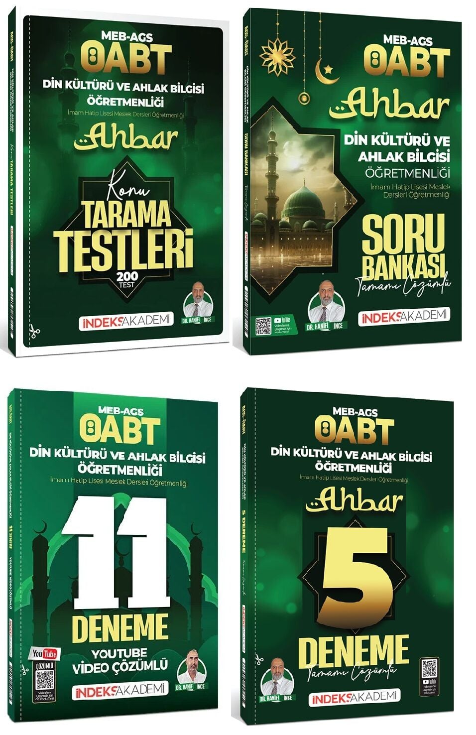 İndeks Akademi 2027 ÖABT MEB-AGS Din Kültürü ve Ahlak Bilgisi Öğretmenliği Ahbar Konu Tarama Testleri + Soru Bankası + 16 Deneme 4 lü Set - Hanifi İnce İndeks Akademi Yayıncılık