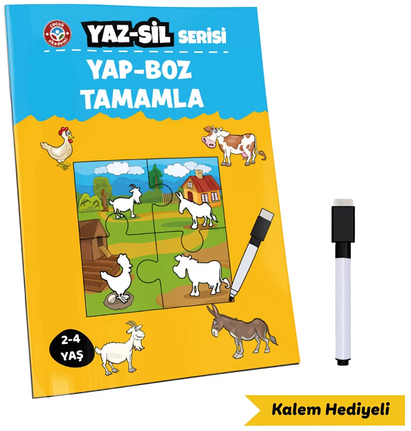 Çocuk Akademi Yap-Boz Tamamla Yaz-Sil Serisi Çocuk Akademi