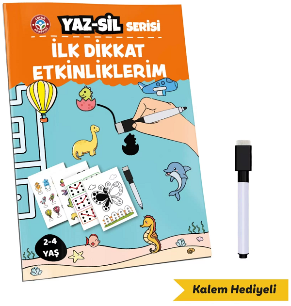 Çocuk Akademi İlk Dikkat Etkinliklerim Yaz-Sil Serisi Çocuk Akademi