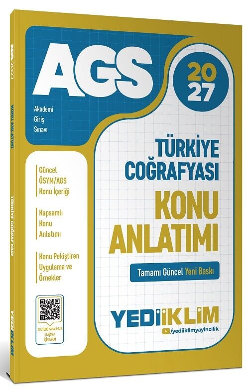 Yediiklim 2027 MEB-AGS Türkiye Coğrafyası Konu Anlatımı Yediiklim Yayınları