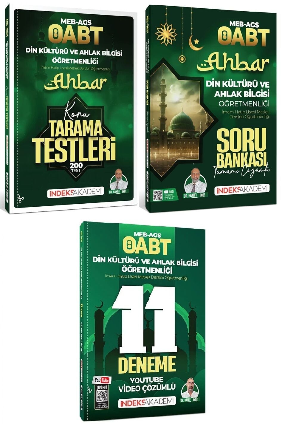 İndeks Akademi 2027 ÖABT MEB-AGS Din Kültürü ve Ahlak Bilgisi Öğretmenliği Ahbar Konu Tarama Testleri + Soru Bankası + 11 Deneme 3 lü Set - Hanifi İnce İndeks Akademi Yayıncılık