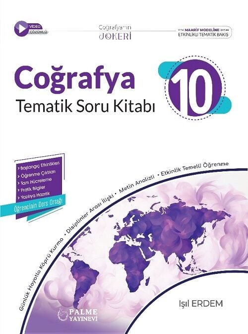 Palme 10. Sınıf Coğrafya Joker Tematik Soru Kitabı Palme Yayınları