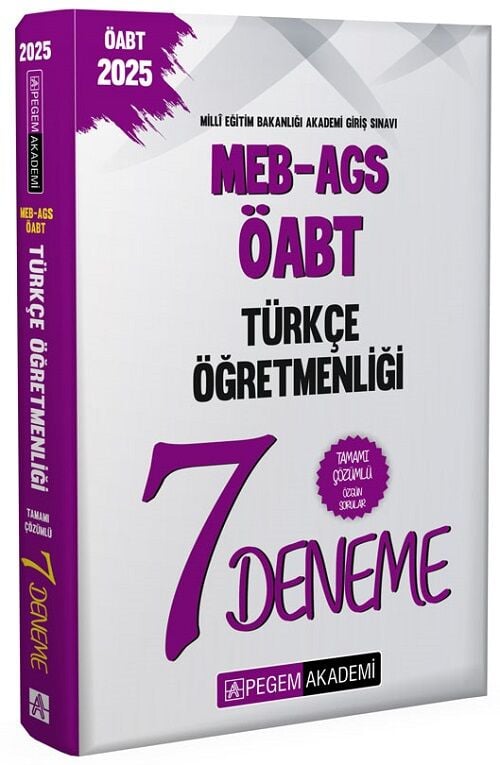 Pegem 2025 ÖABT MEB-AGS Türkçe Öğretmenliği 7 Deneme Çözümlü Pegem Akademi Yayınları