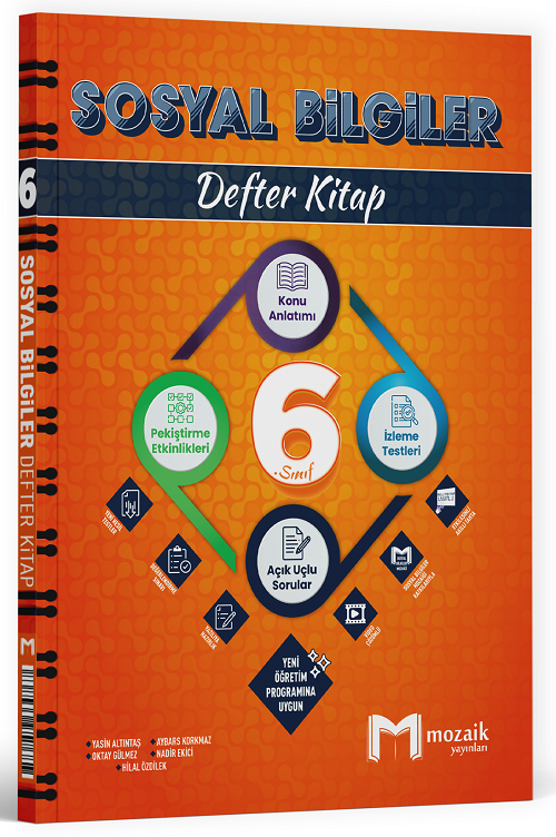 Mozaik 6. Sınıf Sosyal Bilgiler Konu Anlatımlı Defter Kitap Mozaik Yayınları