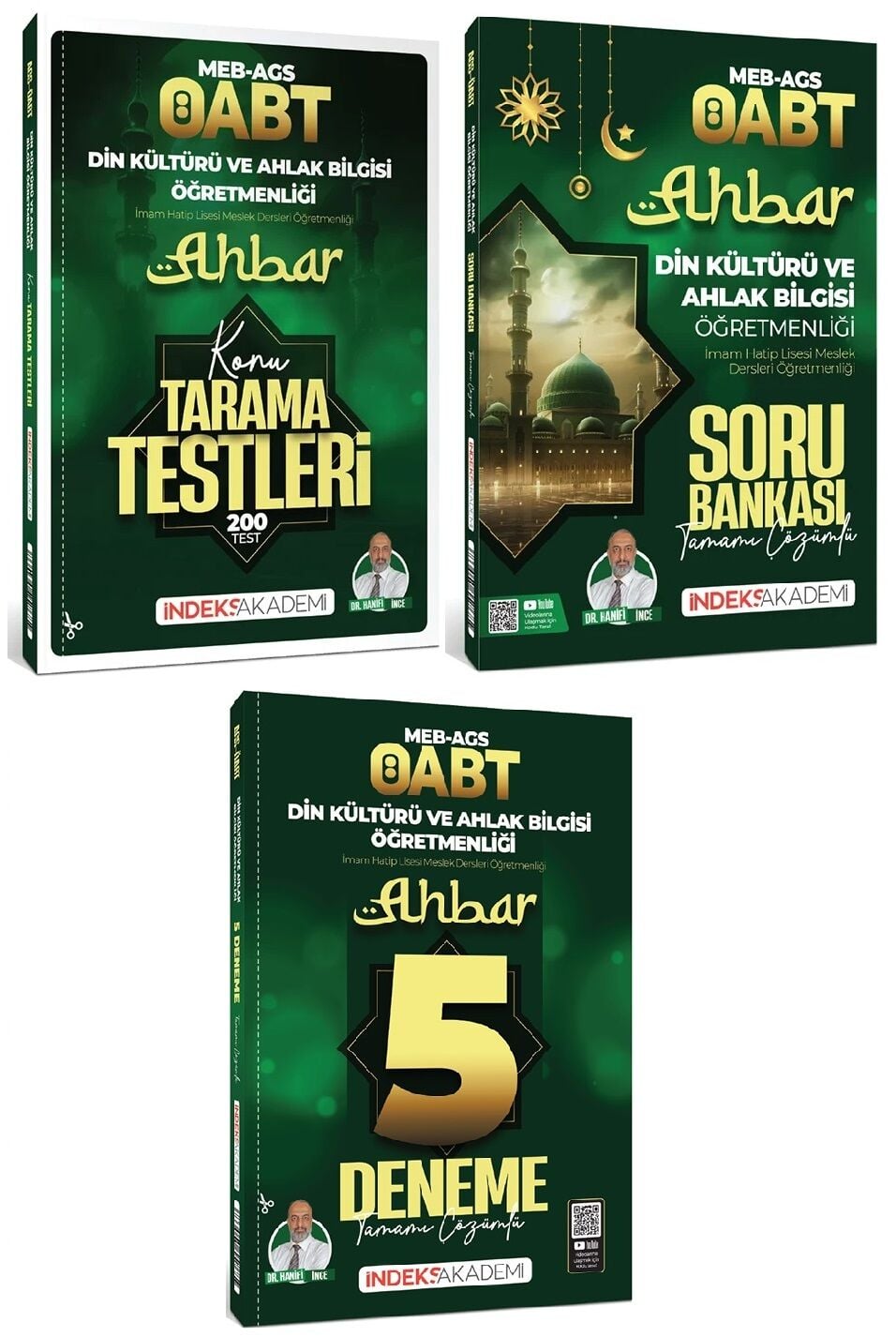 İndeks Akademi 2027 ÖABT MEB-AGS Din Kültürü ve Ahlak Bilgisi Öğretmenliği Ahbar Konu Tarama Testleri + Soru Bankası + 5 Deneme 3 lü Set - Hanifi İnce İndeks Akademi Yayıncılık