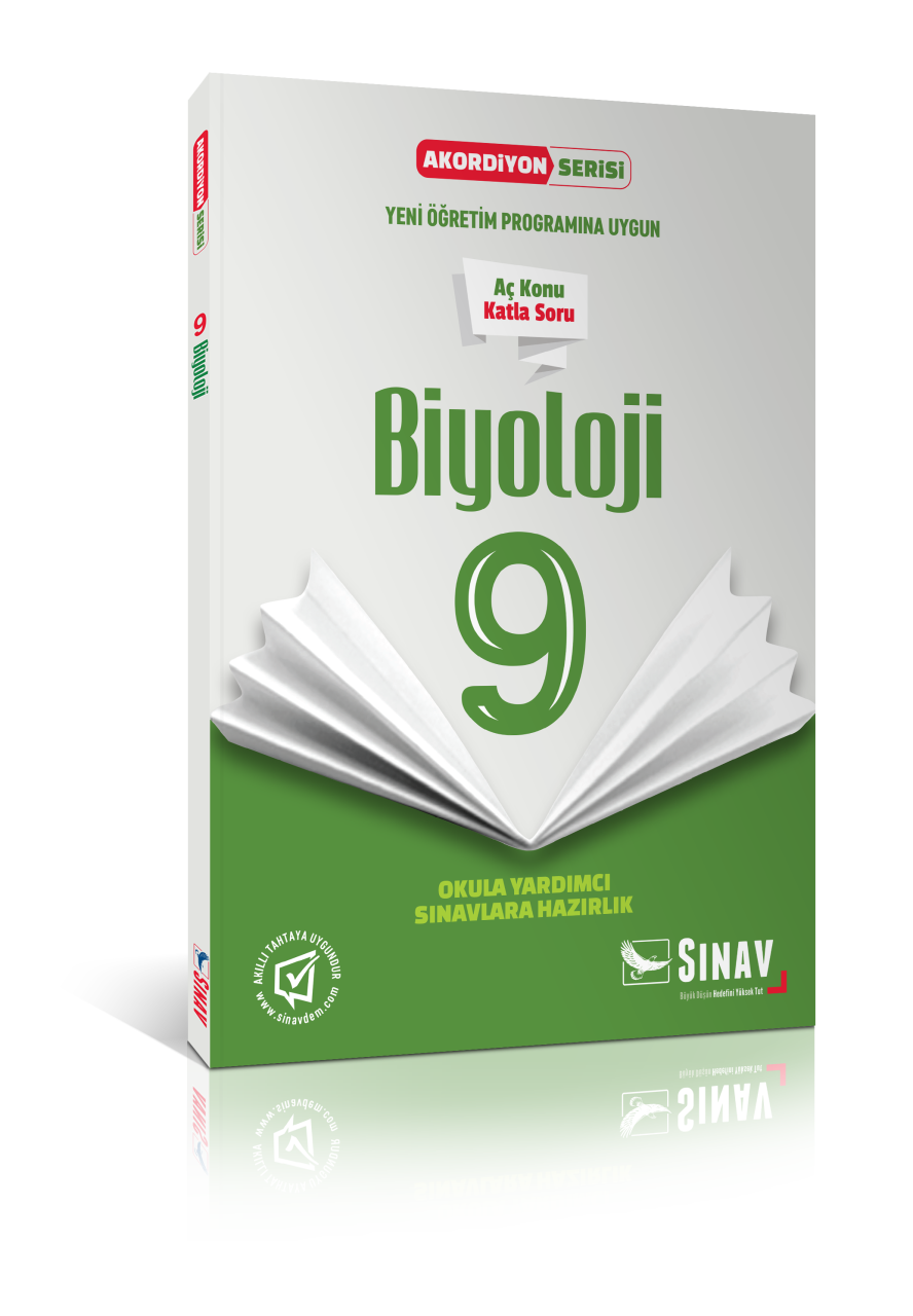 SÜPER FİYAT - Sınav 9. Sınıf Akordiyon Biyoloji Aç Konu Katla Soru Sınav Yayınları