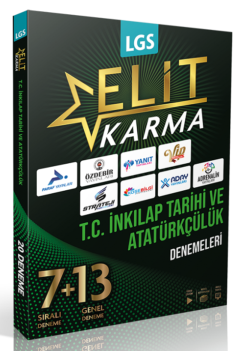 Elit Karma 8. Sınıf LGS TC İnkılap Tarihi ve Atatürkçülük Elit Karma 20 Deneme Çözümlü Elit Karma