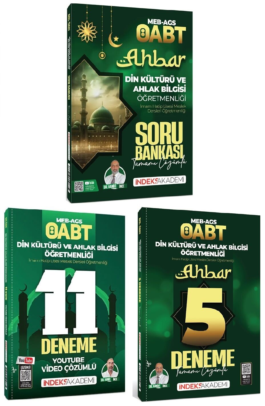 İndeks Akademi 2027 ÖABT MEB-AGS Din Kültürü ve Ahlak Bilgisi Öğretmenliği Ahbar Soru Bankası + 16 Deneme 3 lü Set - Hanifi İnce İndeks Akademi Yayıncılık