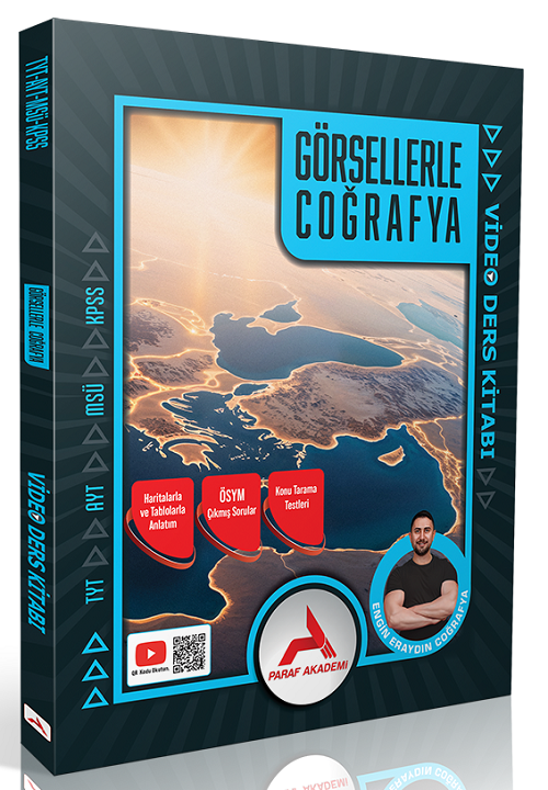 Paraf Akademi YKS TYT AYT MSÜ KPSS Görsellerle Coğrafya Video Ders Kitabı - Engin Eraydın Paraf Akademi Yayınları