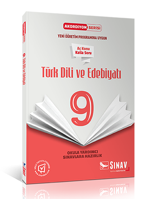 SÜPER FİYAT - Sınav 9. Sınıf Akordiyon Türk Dili ve Edebiyatı Aç Konu Katla Soru Sınav Yayınları