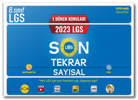 Tonguç 2023 8. Sınıf LGS Sayısal 1. Dönem Son Tekrar Seti Tonguç Akademi