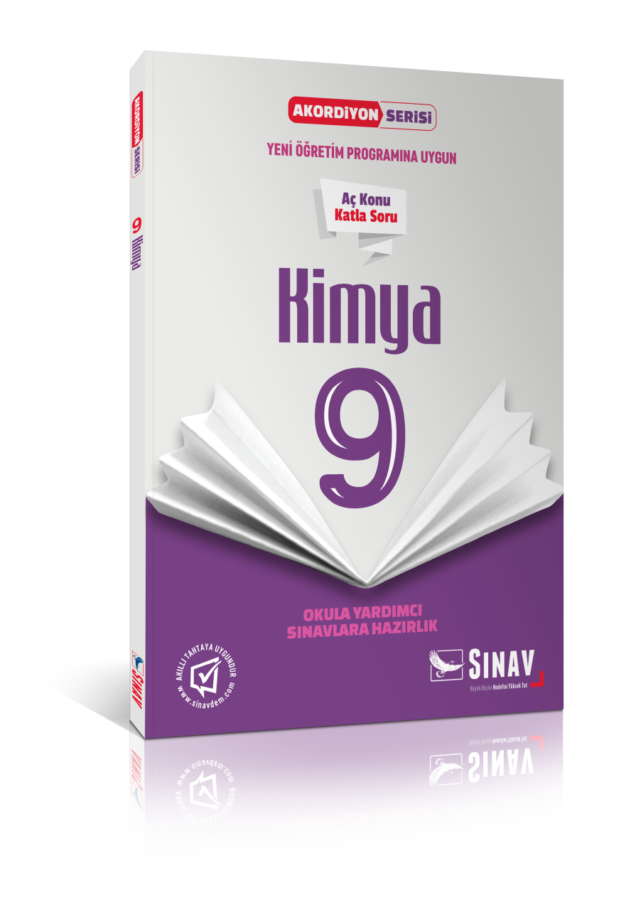 SÜPER FİYAT - Sınav 9. Sınıf Akordiyon Kimya Aç Konu Katla Soru Sınav Yayınları