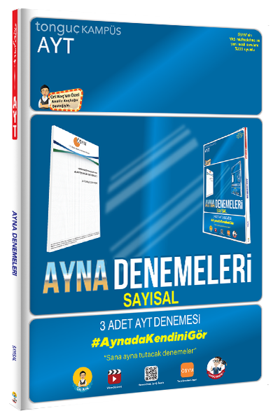 Tonguç YKS AYT Sayısal 3 Deneme Ayna Denemeleri Video Çözümlü Tonguç Akademi