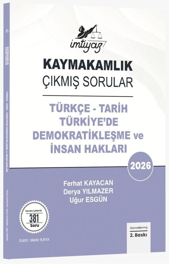 Temsil 2026 İMTİYAZ Kaymakamlık Türkçe-Tarih, Türkiye de Demokratikleşme ve İnsan Hakları Çıkmış Sorular 2. Baskı - Ferhat Kayacan, Derya Yılmazer, Uğur Esgün Temsil Kitap Yayınları