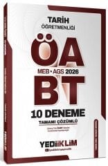 Yediiklim 2026 ÖABT MEB-AGS Tarih Öğretmenliği 10 Deneme Çözümlü Yediiklim Yayınları