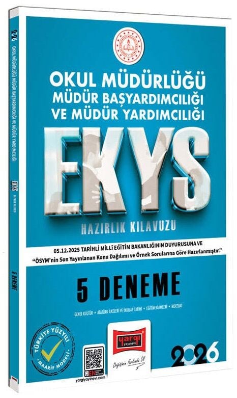 Yargı 2026 MEB EKYS Okul Müdürlüğü, Başyardımcılığı ve Yardımcılığı 5 Deneme Çözümlü Yargı Yayınları