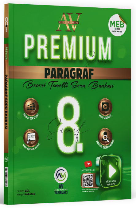Av Yayınları 8. Sınıf Paragraf Premium Beceri Temelli Soru Bankası Av Yayınları
