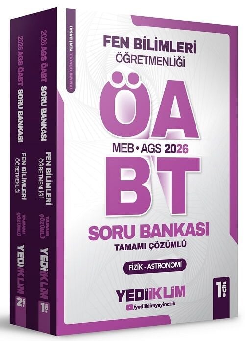 Yediiklim 2026 ÖABT MEB-AGS Fen Bilimleri Öğretmenliği Soru Bankası Çözümlü Modüler Set Yediiklim Yayınları