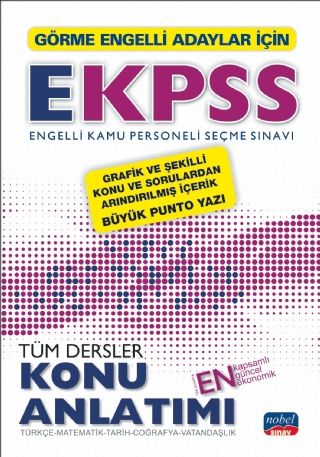 Nobel EKPSS Görme Engelli Adaylar Tüm Dersler Konu Anlatımı Nobel Yayınları