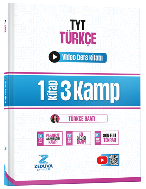 Zeduva YKS TYT Türkçe Saati Video Ders Kitabı - Öznur Saat Yıldırım Zeduva Yayınları
