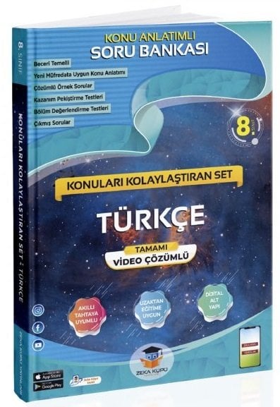 Zeka Küpü 8. Sınıf Türkçe Konu Anlatımlı Soru Bankası Video Çözümlü Zeka Küpü Yayınları