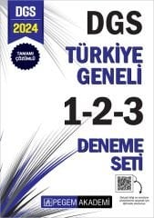 SÜPER FİYAT - Pegem 2024 DGS Türkiye Geneli 3 Deneme (1-2-3) Pegem Akademi Yayınları