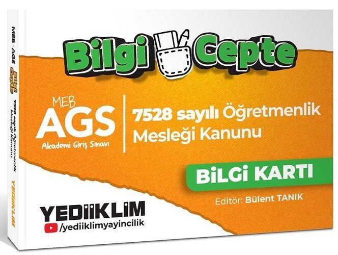 Yediiklim 2026 MEB-AGS 7528 Sayılı Öğretmenlik Mesleği Kanunu Bilgi Cepte Bilgi Kartı - Bülent Tanık Yediiklim Yayınları