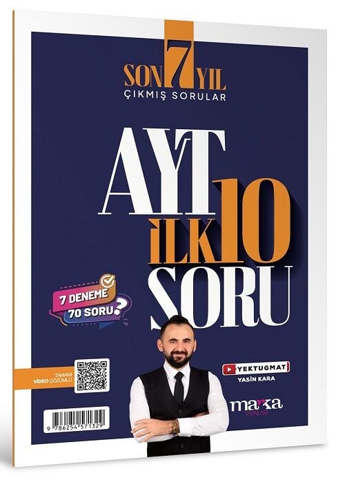 Marka YKS AYT Matematik İlk 10 Soru Çıkmış Sorular Son 7 Yıl Çözümlü Yektuğ Mat - Yasin Kara Marka Yayınları