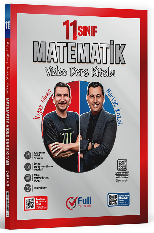 Full Matematik 11. Sınıf Matematik Video Ders Kitabı - İlyas Güneş, Nurtaç Kozak Full Matematik Yayınları