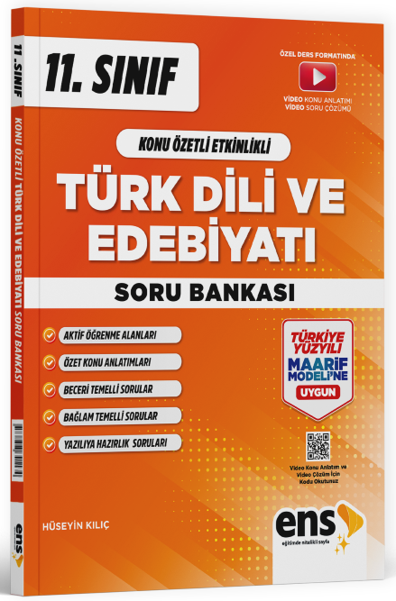 ENS Yayınları 11. Sınıf Türk Dili ve Edebiyatı Konu Özetli Maarif Modeli Soru Bankası ENS Yayınları