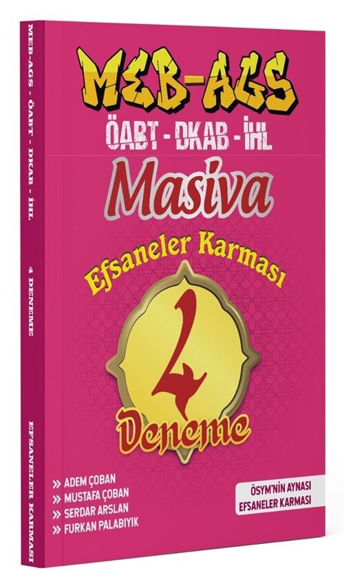 Masiva ÖABT MEB-AGS Din Kültürü Öğretmenliği Efsaneler Karması 4 Deneme Masiva Yayınları