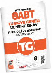 İndeks Akademi 2026 ÖABT MEB-AGS TG-8 Türkiye Geneli Deneme Türk Dili ve Edebiyatı Öğretmenliği Çözümlü İndeks Akademi Yayıncılık