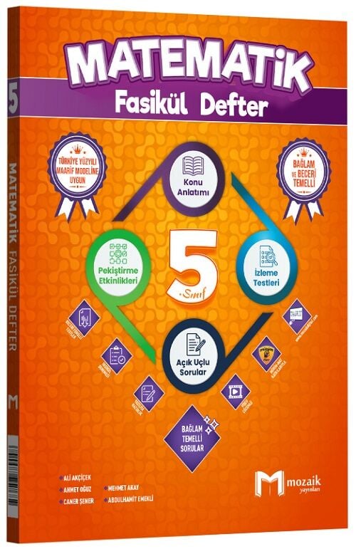 Mozaik 5. Sınıf Matematik Maarif Model Konu Anlatımlı Fasikül Defter Mozaik Yayınları