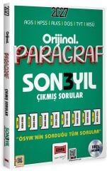 Yargı 2027 KPSS MEB-AGS ALES DGS TYT MSÜ Paragraf Orijinal Çıkmış Sorular Son 3 Yıl Çözümlü Yargı Yayınları