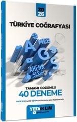 Yediiklim 2026 MEB-AGS Türkiye Coğrafyası 40 Deneme Çözümlü Ahenk Serisi Yediiklim Yayınları