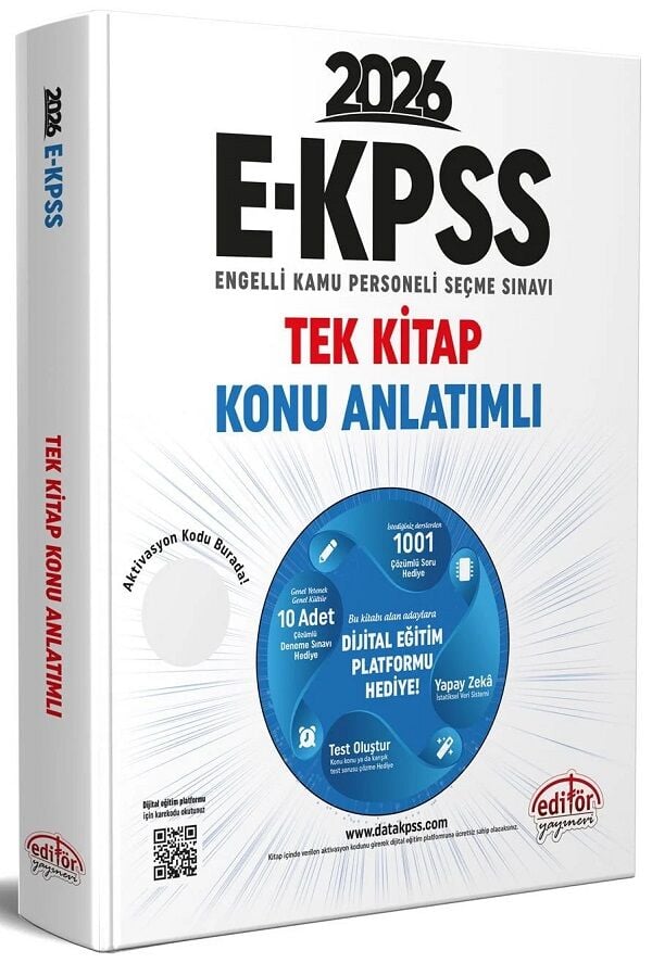 Editör 2026 EKPSS Konu Anlatımlı Tek Kitap Editör Yayınları